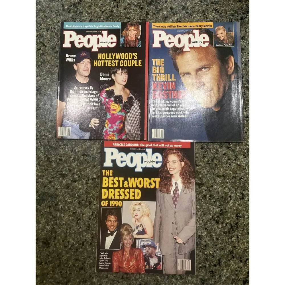 Lot of 1990 PEOPLE Magazines! - 33 Vintage Magazines Total No Mailing Labels!